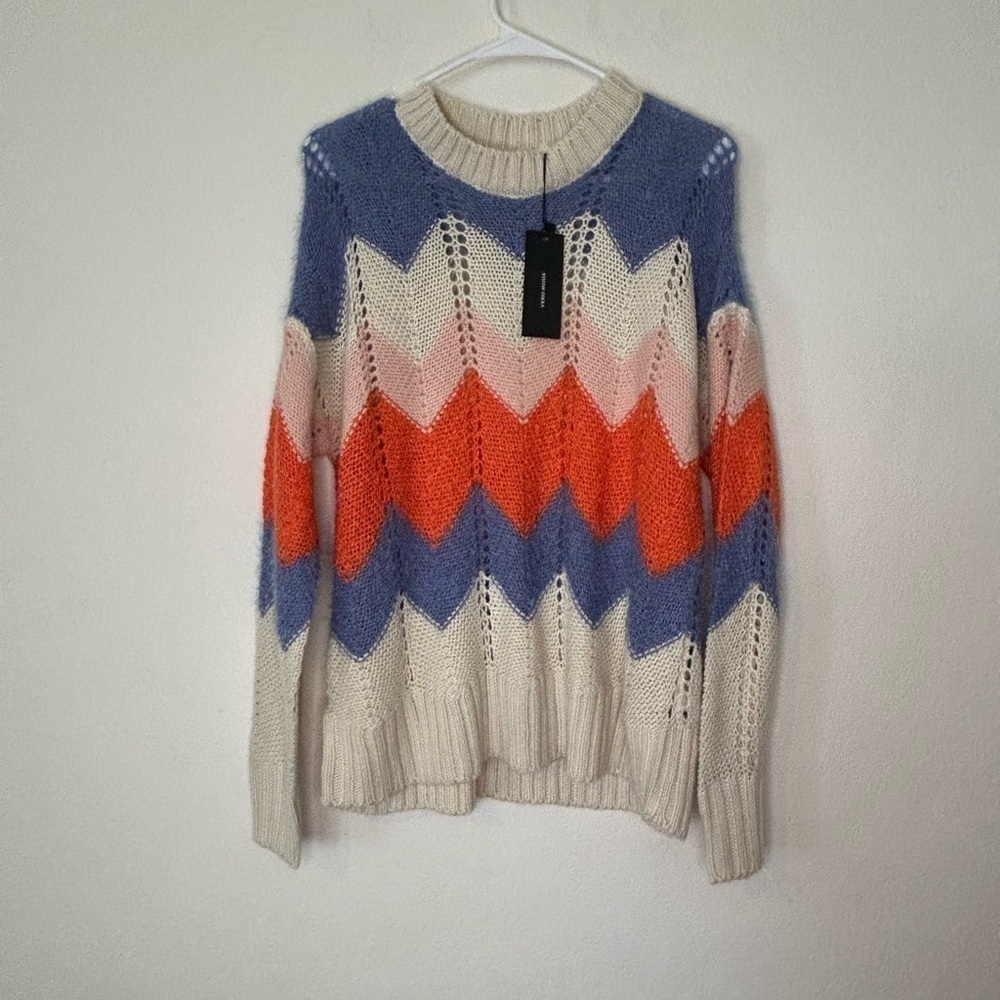 NWT Vero Moda Women's Striped multicolored long Sleeve Sweater Xl